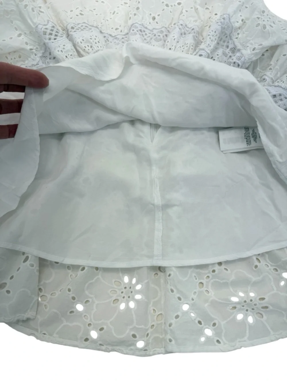 Maje Rayanette Guipure Skater Dress 36 White - Picture 8 of 16